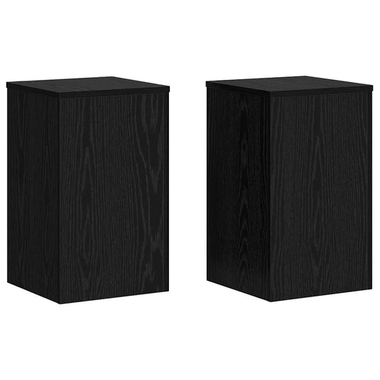Pflanzenständer 2 pcs Schwarze Eiche 30 x 30 x 50 cm
