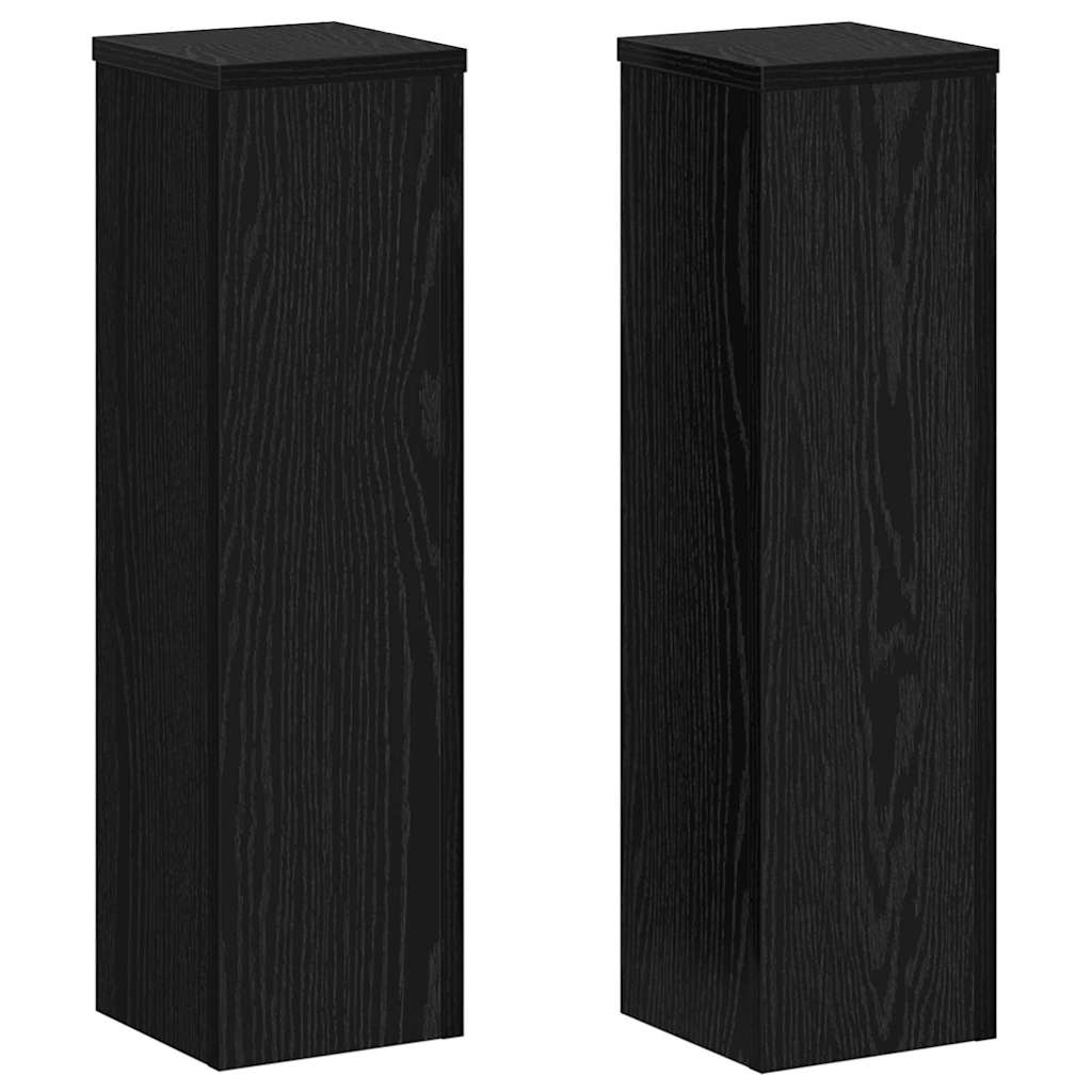 Pflanzenständer 2 pcs Schwarze Eiche 17 x 17 x 60 cm