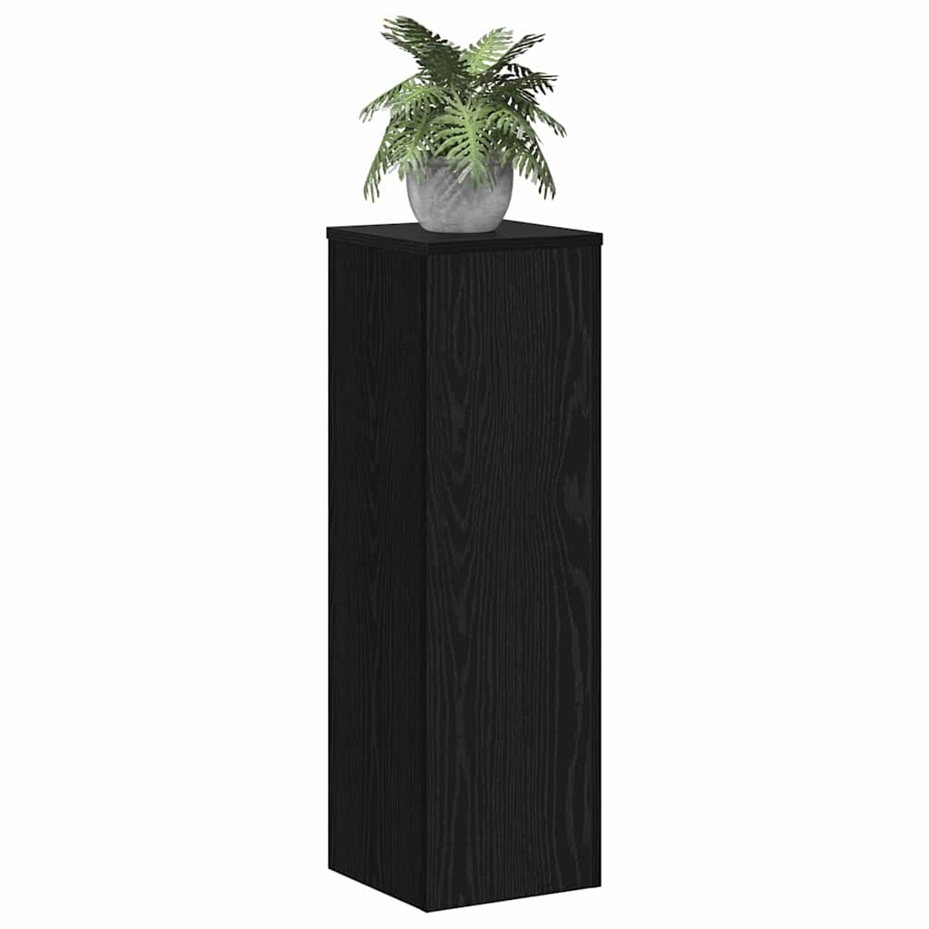 Pflanzenständer 2 pcs Schwarze Eiche 25 x 25 x 80 cm