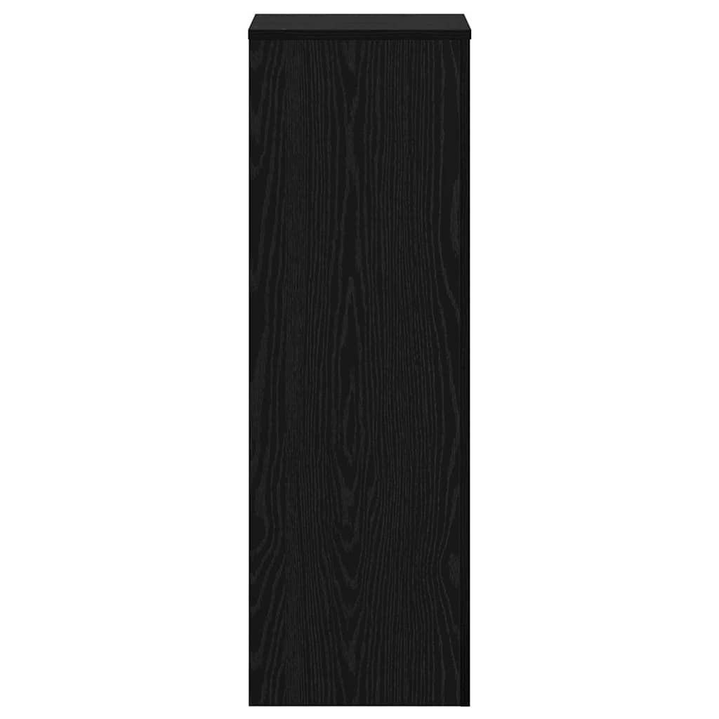 Pflanzenständer Schwarz Eichen-Optik 33 x 33 x 100 cm