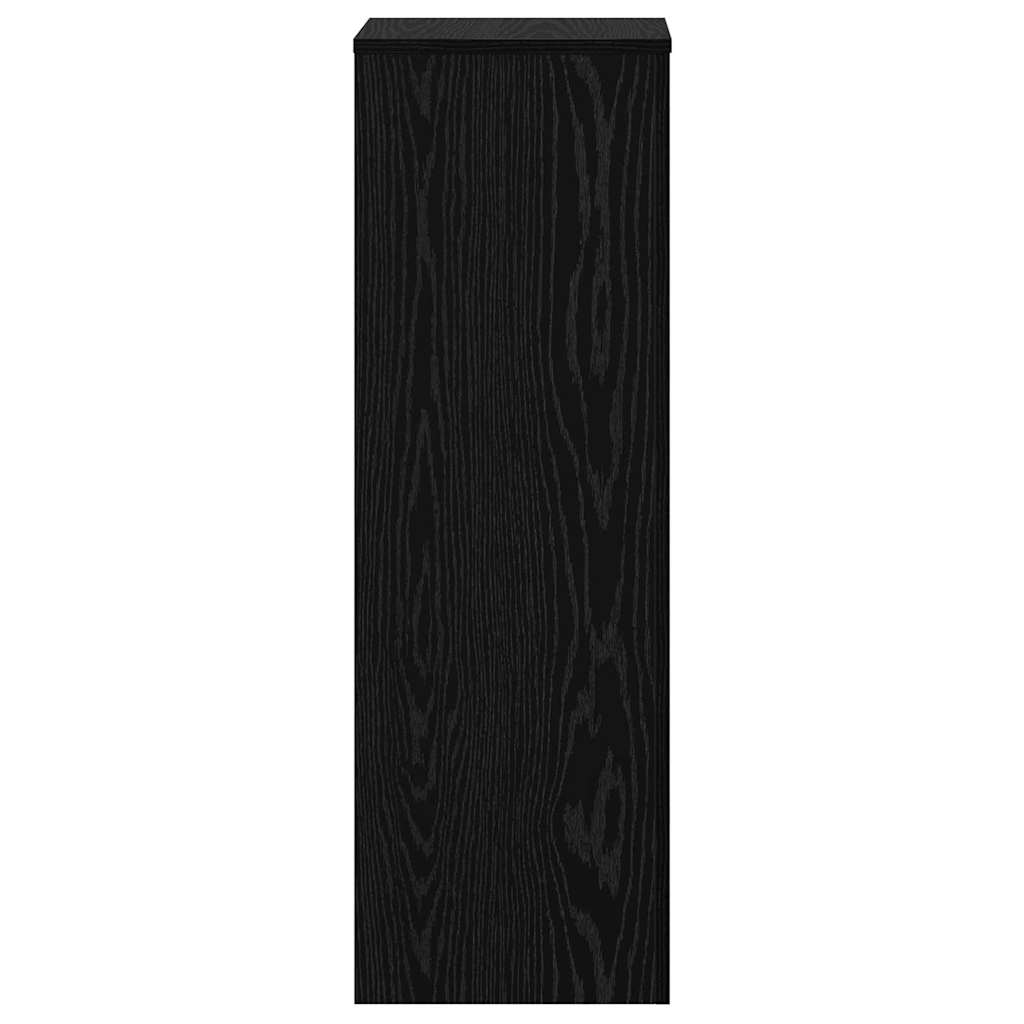 Pflanzenständer Schwarz Eichen-Optik 33 x 33 x 100 cm