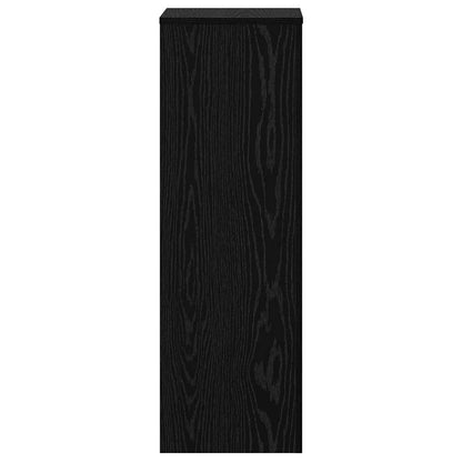 Pflanzenständer Schwarz Eichen-Optik 33 x 33 x 100 cm