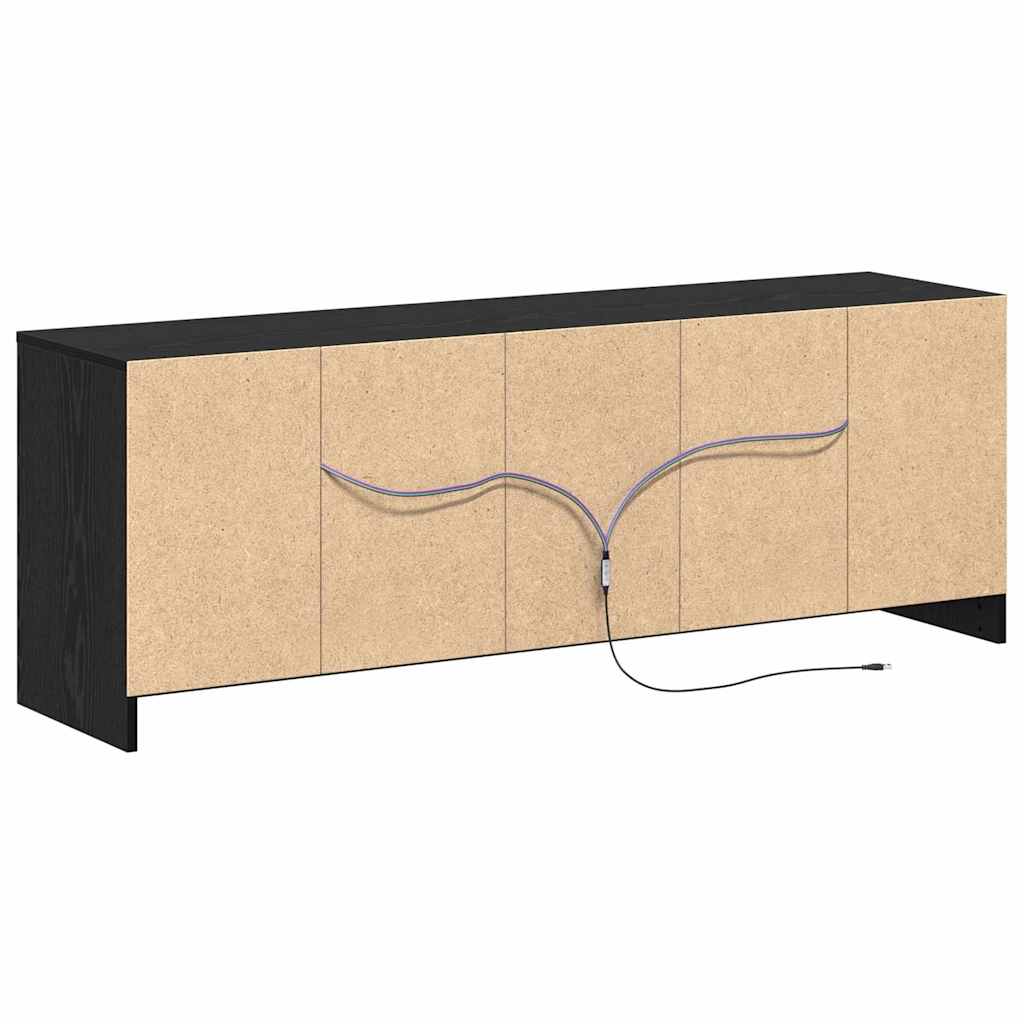 TV-Schränk Schwarz 139,5 x 34 x 50 cm Holzwerkstoff