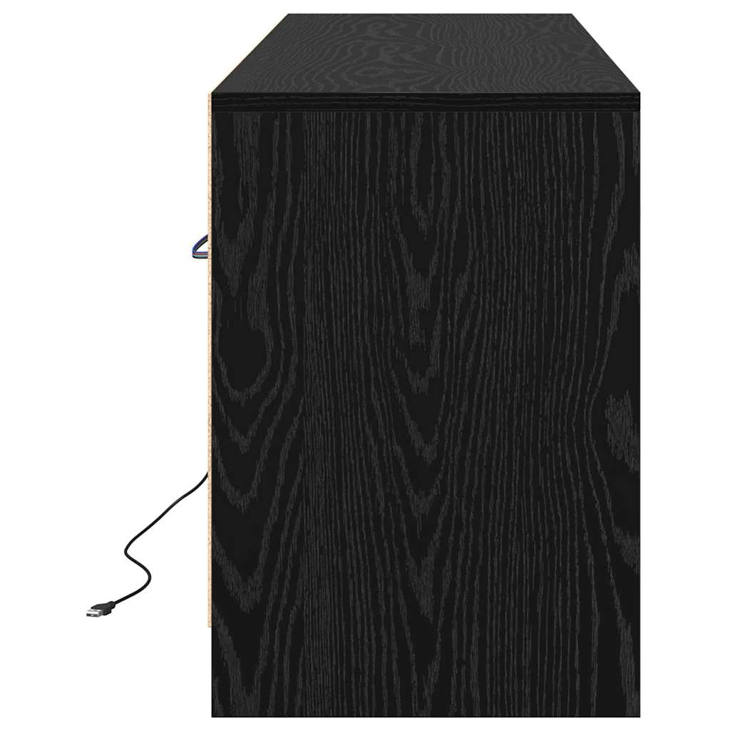 TV-Schränk Schwarz 139,5 x 34 x 50 cm Holzwerkstoff