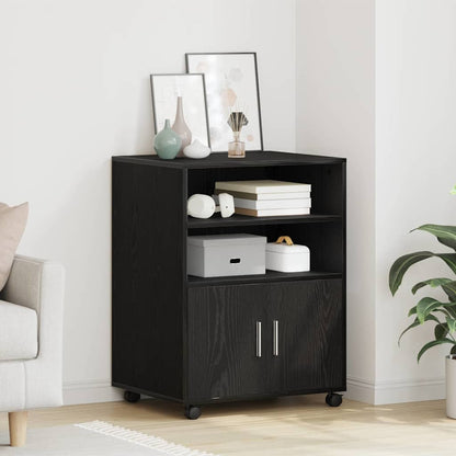 Rollschrank Schwarze Eiche 60 x 48 x 81 cm Holzwerkstoff