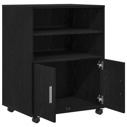 Rollschrank Schwarze Eiche 60 x 48 x 81 cm Holzwerkstoff
