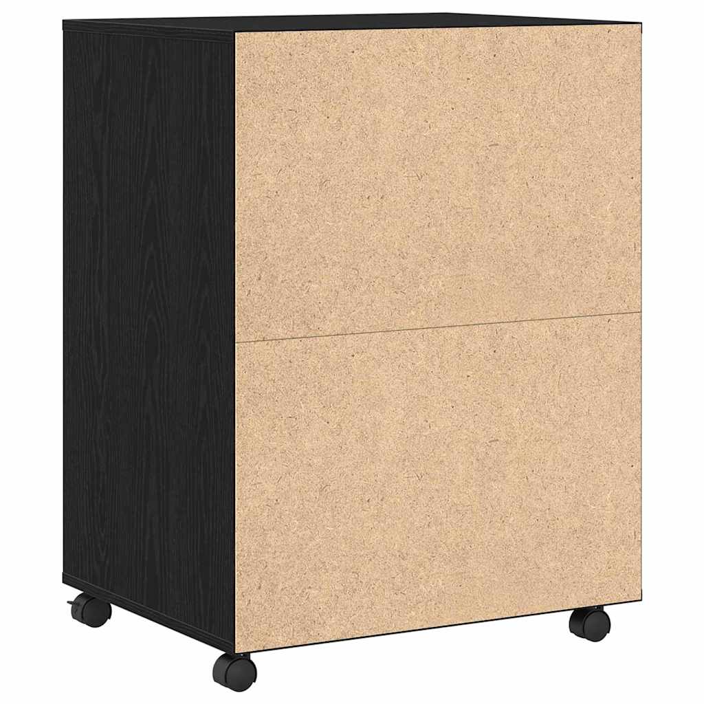 Rollschrank Schwarze Eiche 60 x 48 x 81 cm Holzwerkstoff