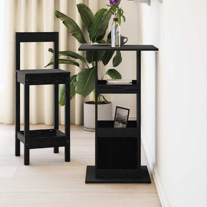 Bartisch Schwarze Eiche 60 x 60 x 100 cm Holzwerkstoff