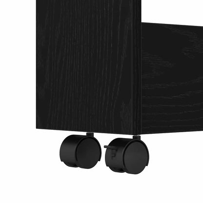 Schmaler Aufbewahrungswagen Schwarze Eiche 60 x 18 x 70 cm