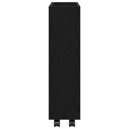 Schmaler Aufbewahrungswagen Schwarze Eiche 60 x 18 x 70 cm