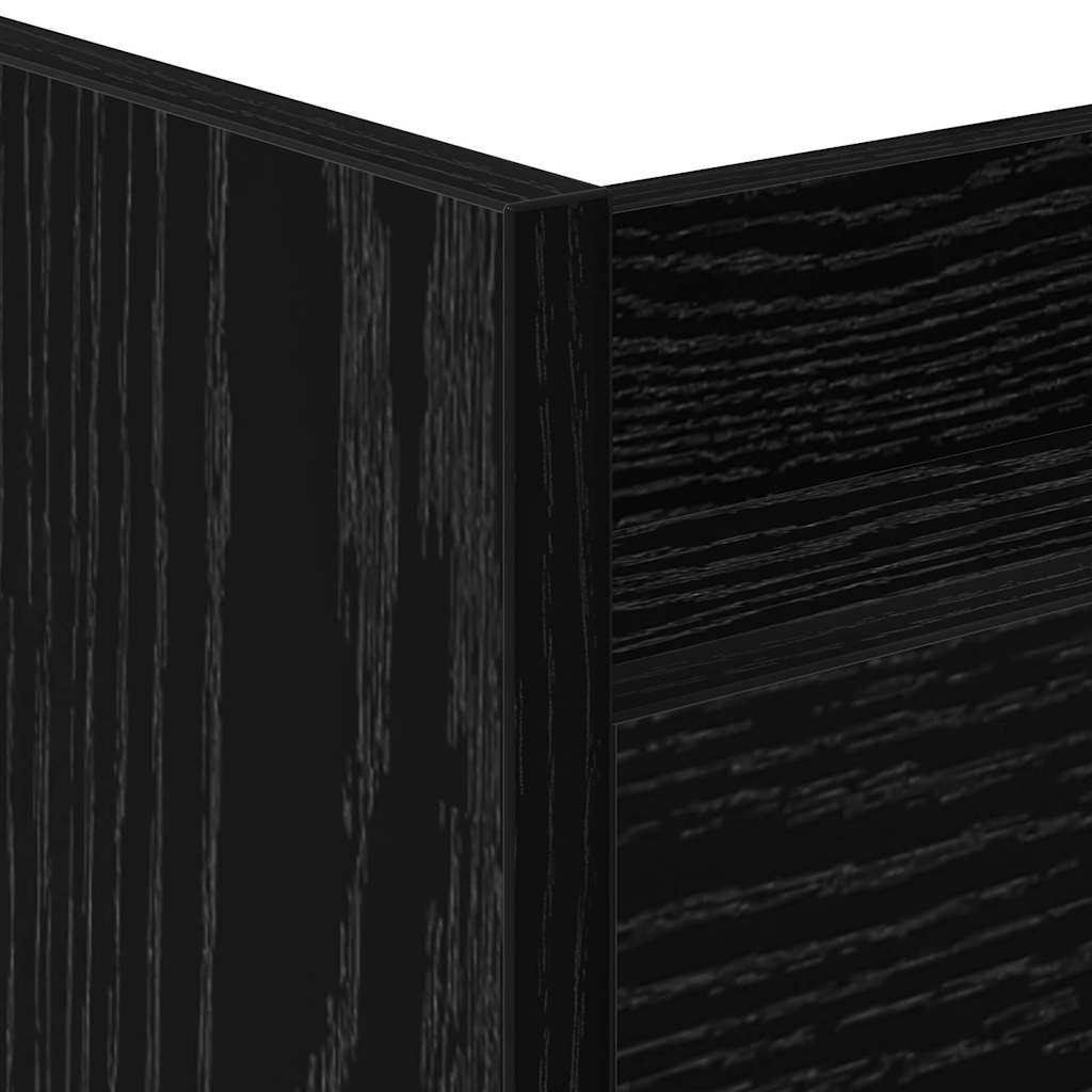 Schmaler Aufbewahrungswagen Schwarze Eiche 60 x 22 x 80 cm