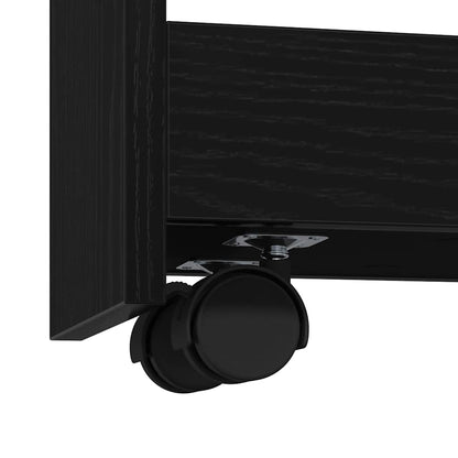 Schmaler Aufbewahrungswagen Schwarze Eiche 60 x 20 x 82 cm