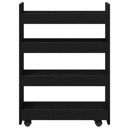 Schmaler Aufbewahrungswagen Schwarze Eiche 60 x 20 x 82 cm