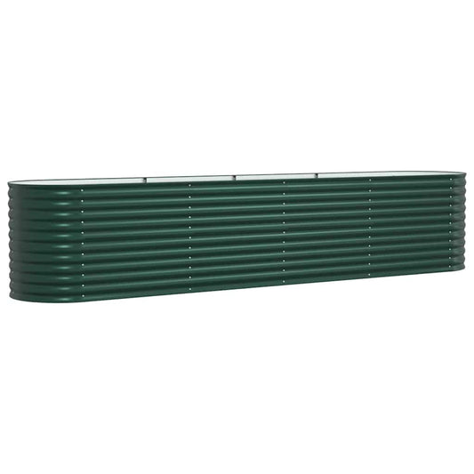 Garten-Hochbeet Grün 400 x 80 x 81 cm Stahl
