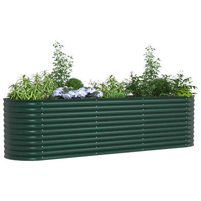Garten-Hochbeet Grün 320 x 80 x 81 cm Stahl