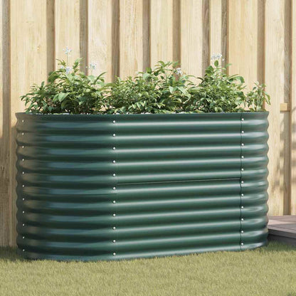 Garten-Hochbeet Grün 160 x 80 x 81 cm Stahl