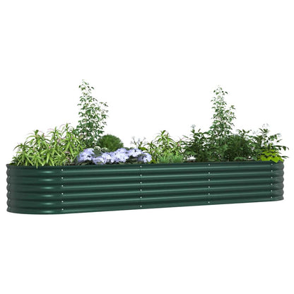 Garten-Hochbeet Grün 320 x 80 x 44 cm Stahl