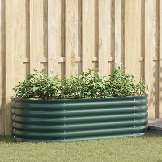 Garten-Hochbeet Grün 160 x 80 x 44 cm Stahl
