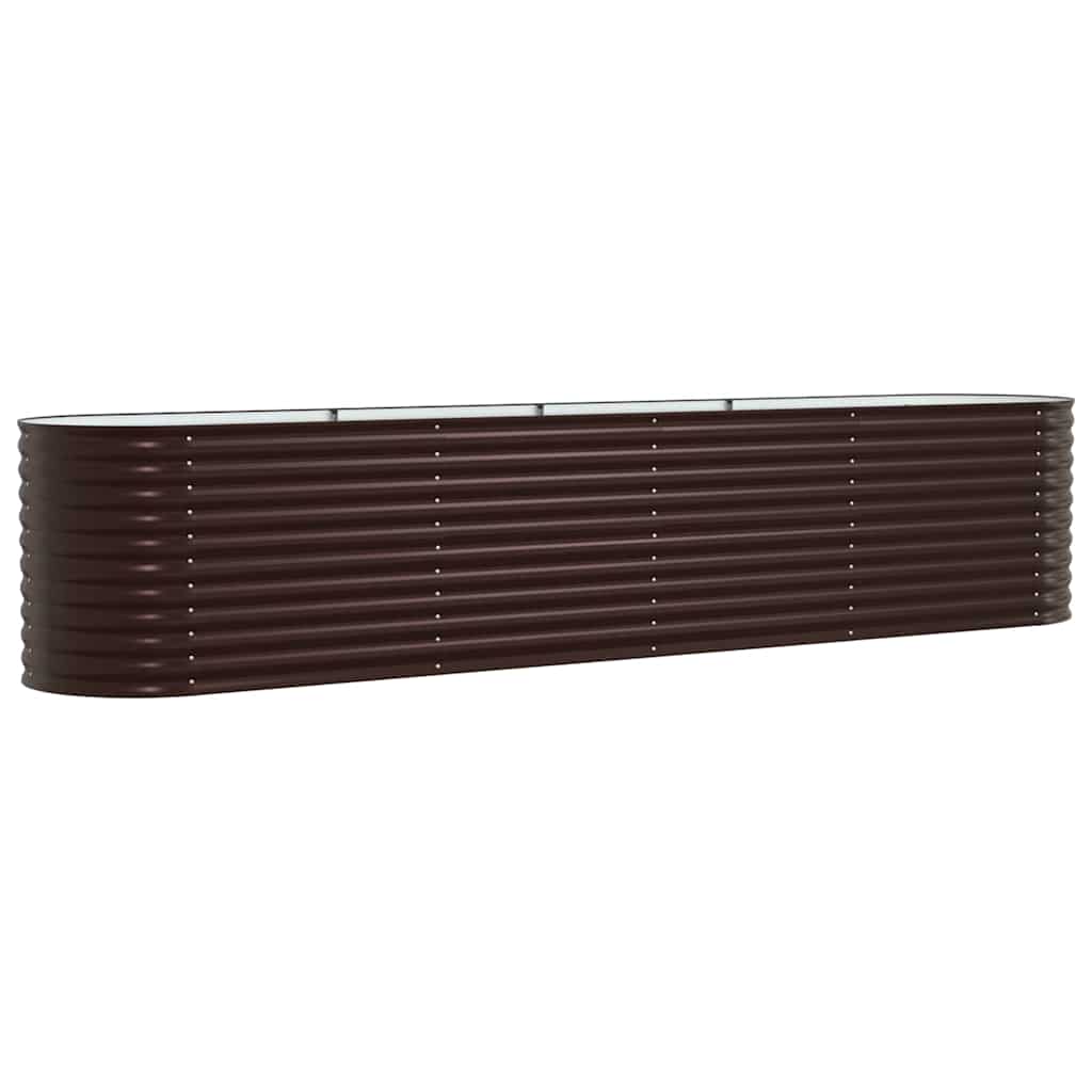 Garten-Hochbeet Braun 400 x 80 x 81 cm Stahl
