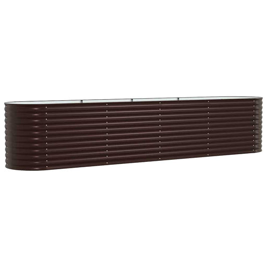 Garten-Hochbeet Braun 400 x 80 x 81 cm Stahl