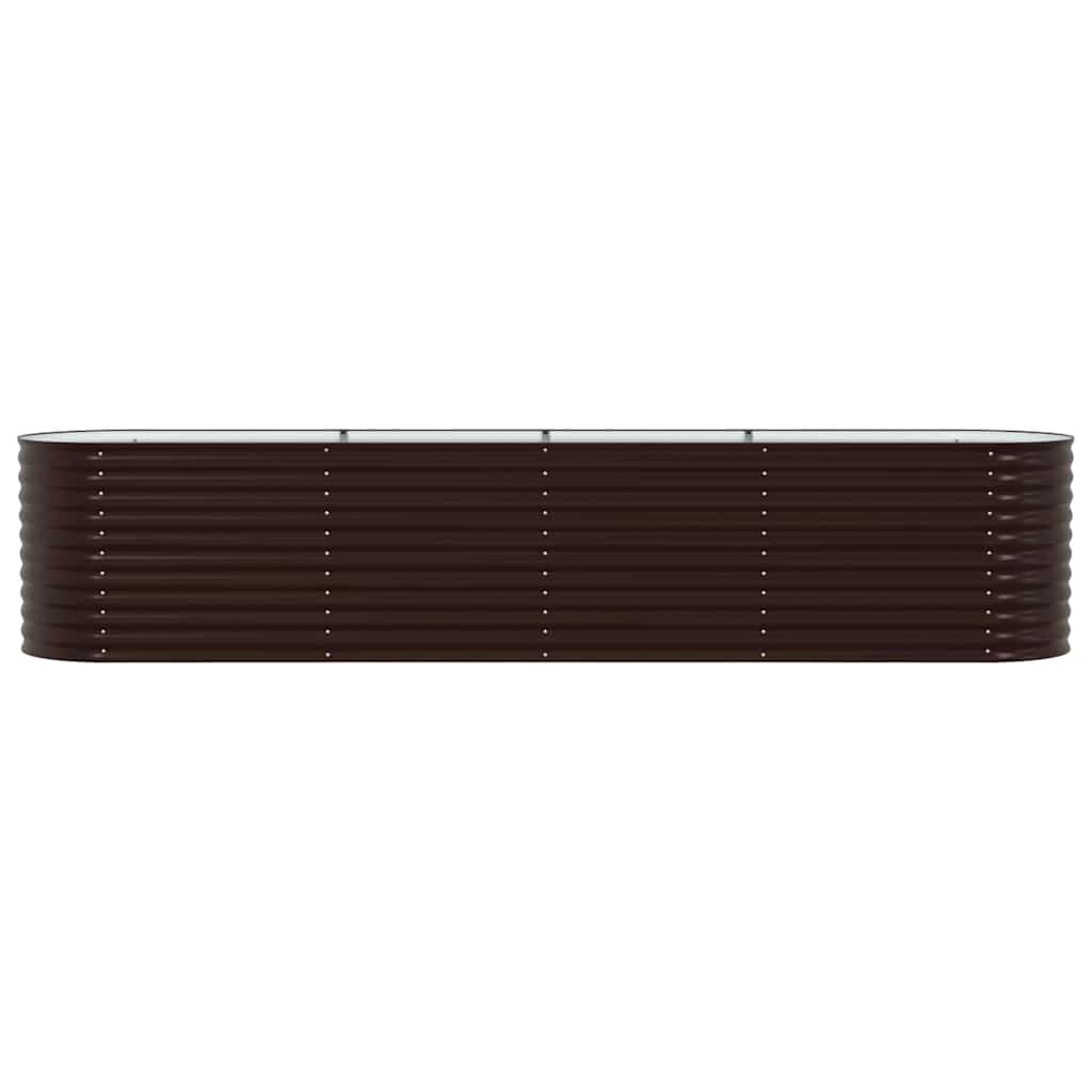 Garten-Hochbeet Braun 400 x 80 x 81 cm Stahl