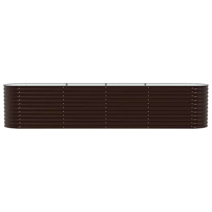Garten-Hochbeet Braun 400 x 80 x 81 cm Stahl