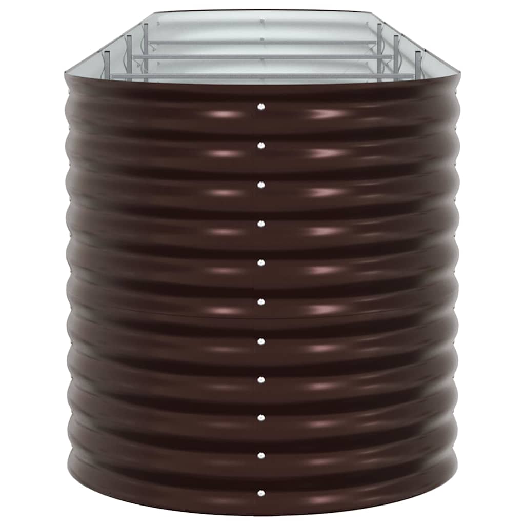 Garten-Hochbeet Braun 400 x 80 x 81 cm Stahl