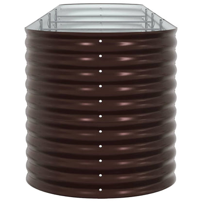 Garten-Hochbeet Braun 400 x 80 x 81 cm Stahl