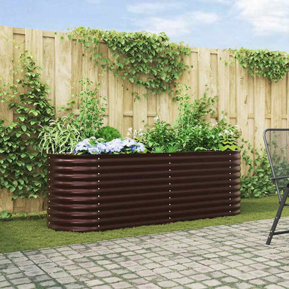 Garten-Hochbeet Braun 240 x 80 x 81 cm Stahl