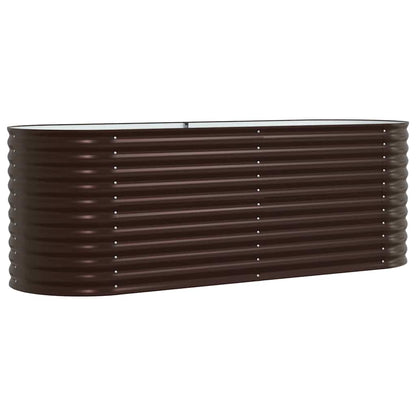 Garten-Hochbeet Braun 240 x 80 x 81 cm Stahl