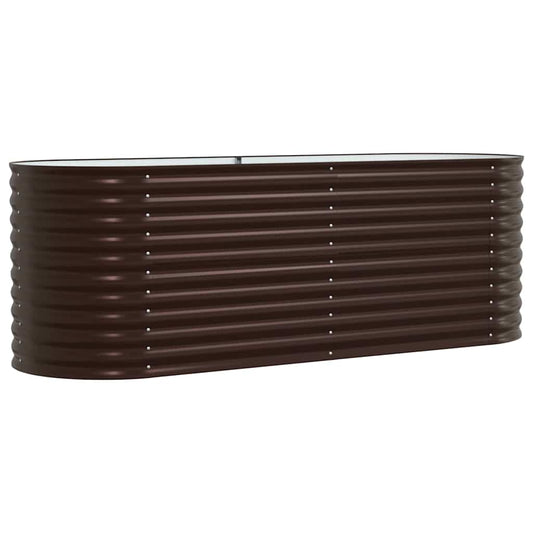 Garten-Hochbeet Braun 240 x 80 x 81 cm Stahl