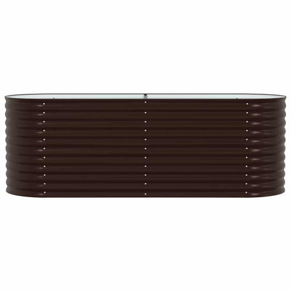 Garten-Hochbeet Braun 240 x 80 x 81 cm Stahl