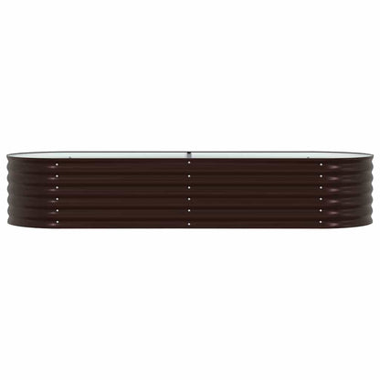 Garten-Hochbeet Braun 240 x 80 x 44 cm Stahl