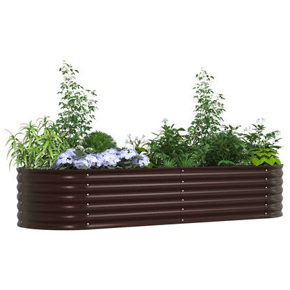 Garten-Hochbeet Braun 240 x 80 x 44 cm Stahl