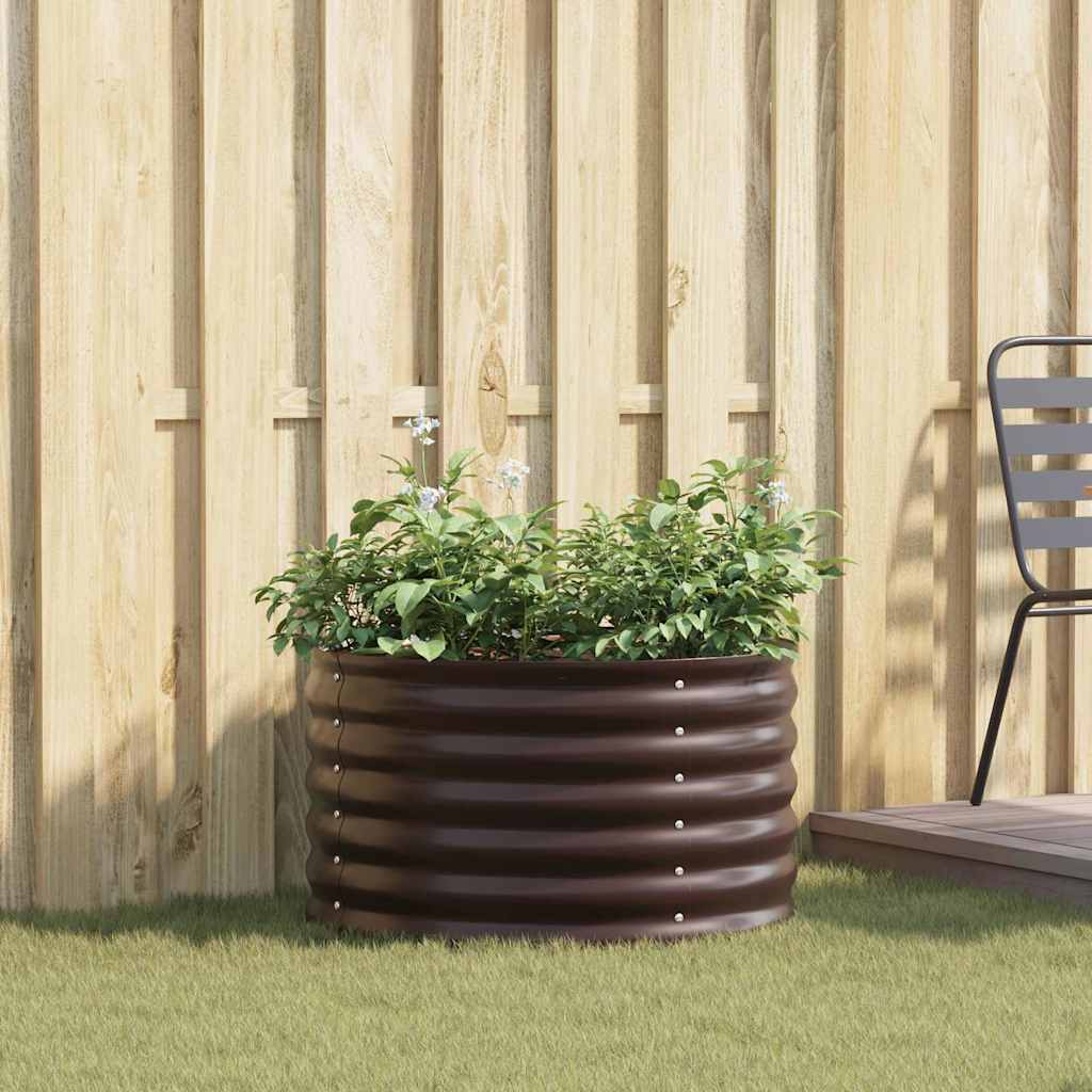 Garten-Hochbeet Braun 80 x 80 x 44 cm Stahl