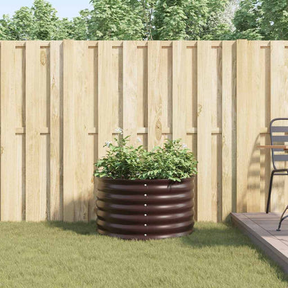 Garten-Hochbeet Braun 80 x 80 x 44 cm Stahl