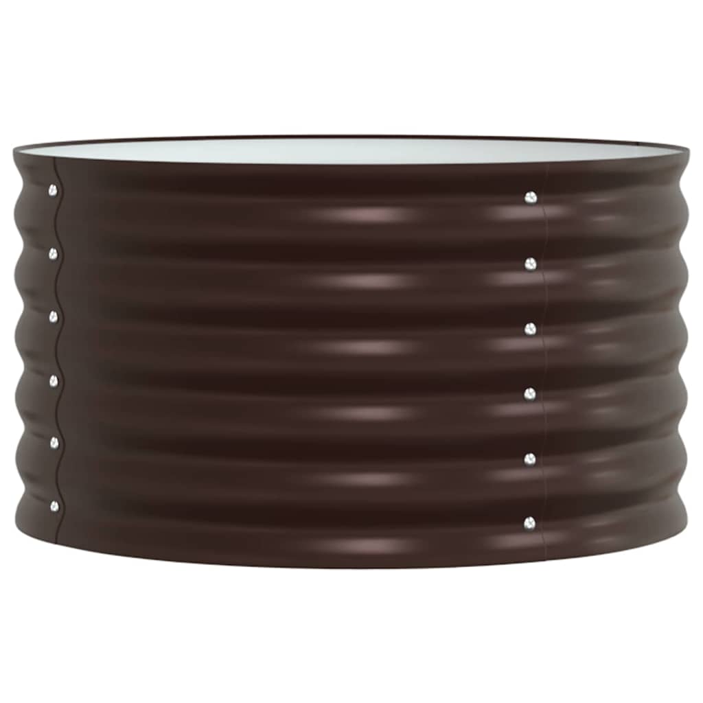 Garten-Hochbeet Braun 80 x 80 x 44 cm Stahl