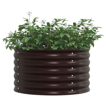 Garten-Hochbeet Braun 80 x 80 x 44 cm Stahl