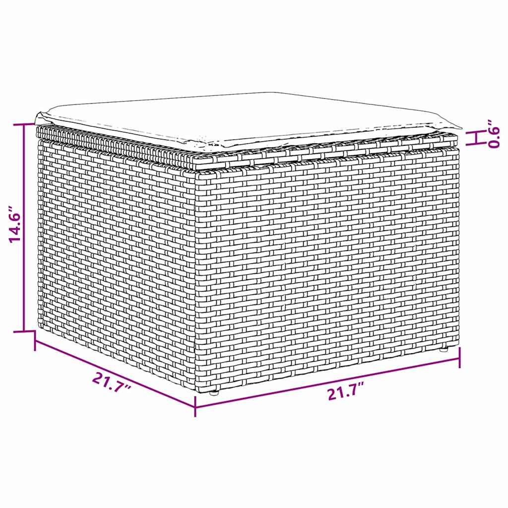 mit Kissen Verstellbar 4 pcs Schwarz