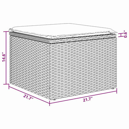 mit Kissen Verstellbar 4 pcs Schwarz