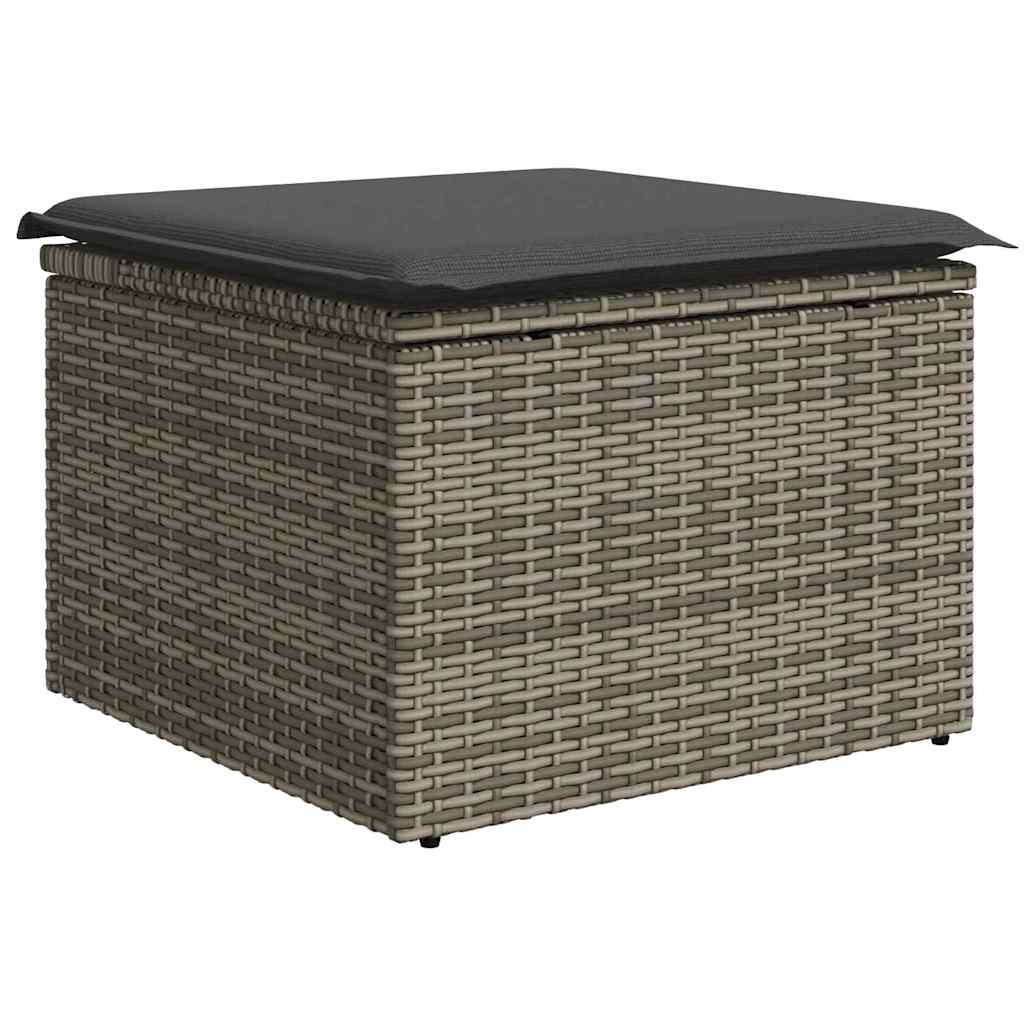 Garten-Sofa-Set mit Kissen 8 pcs Grau