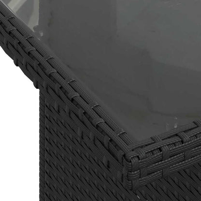 Garten-Sofa-Set mit Kissen 8 pcs Schwarz