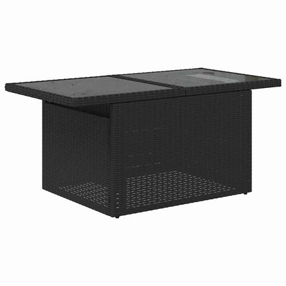 Garten-Sofa-Set mit Kissen 8 pcs Schwarz