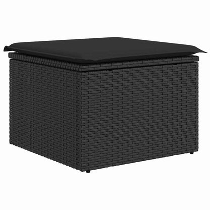 Garten-Sofa-Set mit Kissen 8 pcs Schwarz