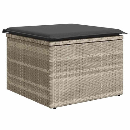 Garten-Sofa-Set mit Kissen 9 pcs Hellgrau