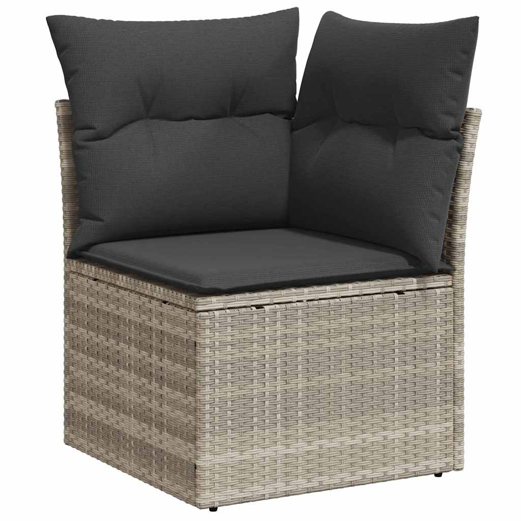 Garten-Sofa-Set mit Kissen 9 pcs Hellgrau