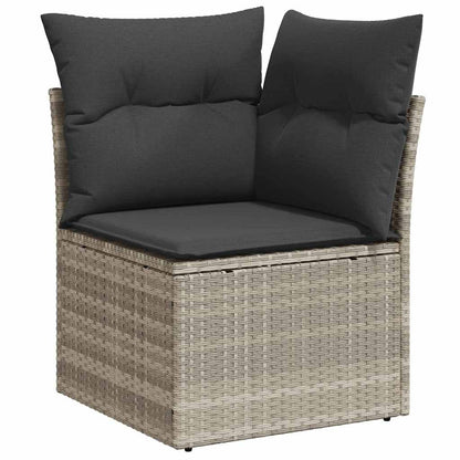 Garten-Sofa-Set mit Kissen 9 pcs Hellgrau