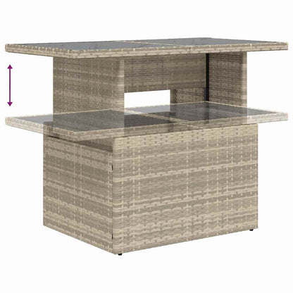 Garten-Sofa-Set mit Kissen 9 pcs Hellgrau