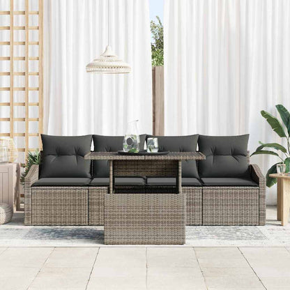 Garten-Sofa-Set mit Kissen 5 pcs Grau 100 x 55 x 73 cm
