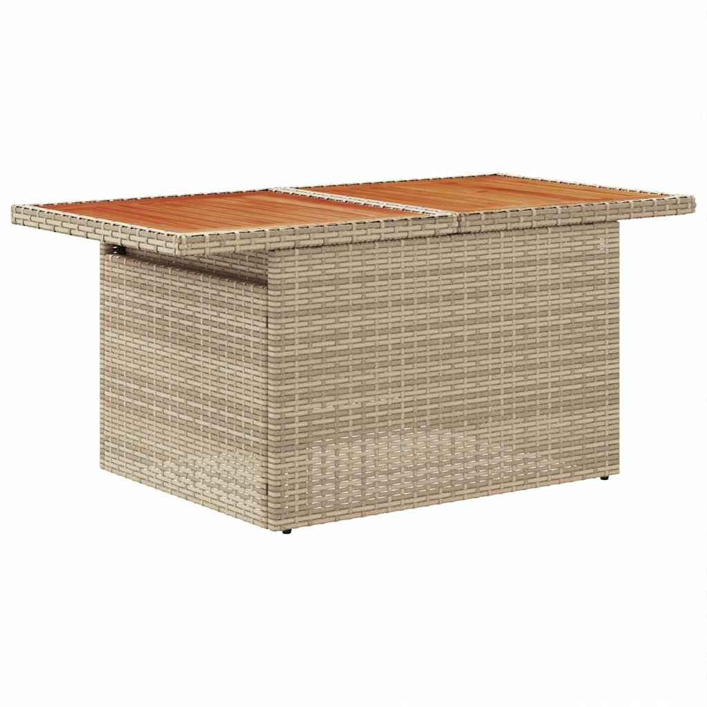 Garten-Sofa-Set 10 pcs Beige und Hellgrau 100 x 55 x 73 cm